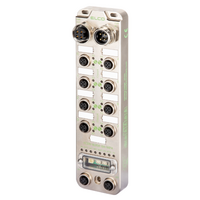 ELCO FIELDBUS I/O MODULE COMPACT67, MULTIPROTOCOL, 16 DI/DO, PNP, 8XM12 A-CODE 5PIN, 2XM12 D-CODE 4PIN, 2X7/8“ 4PIN, METAL, IP67